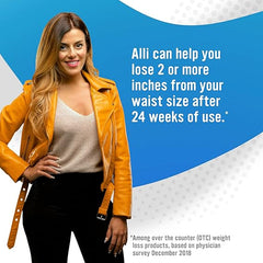 Alli Weight Loss Diet Pills, Orlistat 60 mg Capsules, Non Prescription Weight Loss Aid, 120 Count Refill Pack