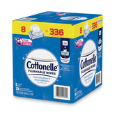 Cottonelle Flushable Wet Wipes, Flip-Top Pack, 5 x 7.25, White, 42 Sheets/Pack, 8 Packs/Carton (KCC51826)