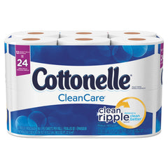 Cottonelle Clean Care Bathroom Tissue, Septic Safe, 1-Ply, White, 170 Sheets/Roll, 12 Rolls/Pack (KCC12456PK)