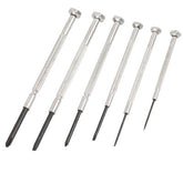 Great Neck Precision Screwdriver Set, Six-Piece, Phillips/Slotted, Assorted Lengths, Polished Steel Handles (GNSGP6C)