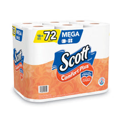 Scott ComfortPlus Toilet Paper, Mega Roll, Septic Safe, 1-Ply, White, 425 Sheets/Roll, 18 Rolls/Pack (KCC5425849729)