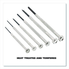Great Neck Precision Screwdriver Set, Six-Piece, Phillips/Slotted, Assorted Lengths, Polished Steel Handles (GNSGP6C)